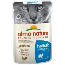 Holistic Fonctionnel Stérilisé au Poulet Aliment Complet pour Chat Adulte 1 x 70 g (8001154125870) - Almo Nature