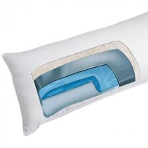 Almohada Ergonómica - con Base de Agua, 80x40 cm, Funda de Algodón, Temperatura hasta 38 °c, Firmeza Ajustable, Cómoda - Almohada Ajustable, para