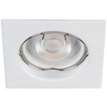 Support de Spot Encastrable Carré Blanc Max 35W AC220-240V/DC12V GU10/GU5.3 IP20- perçage 60mm