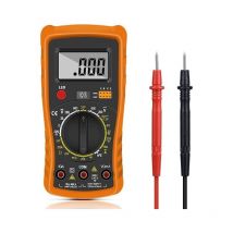 Alovez - Multimètre numérique portable multimètre numérique ampèremètre voltmètre ensemble Yichen orange avec batterie