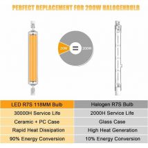 ALOVEZ R7S LED-Lampen, 118 mm, dimmbar, 20 W R7S LED-Lampe, entspricht 200 W