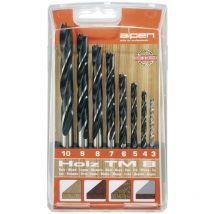 Alpen - 600092100 cv/foret hélicoïdal tm, gris, 3-10 x 1 mm, set de 8 pièces