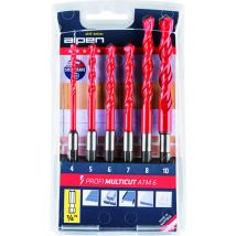 Alpen - Multicut 0000100802100 Hartmetall Mehrzweckbohrer-set 6teilig 1/4' (6.3 Mm) 1 St.