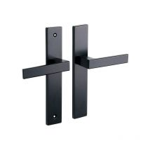 Alpertec - 2 poignees de porte Nathan/loft sans trou acier entraxe 195 mm