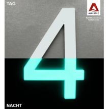 Ouvre&deco - Alpertec Hausnummer 4 Selbstklebend Nachtleuchtend Hausnummern Hausnummerschild