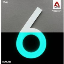 Ouvre&deco - Alpertec Hausnummer 6 Selbstklebend Nachtleuchtend Hausnummern Hausnummerschild
