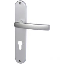 Alpertec PZ-Langschildgarnitur Vanda Edelstahl silber abgerundet Beschläge