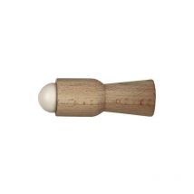 Alpertec - Lot de 2 butées de porte à fixer au mur bois brut hêtre L.7 cm x l.2.7 cm