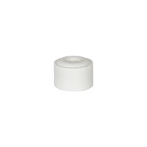 Alpertec - Lot de 4 butées de porte à fixer au sol caoutchouc blanc D.4 cm x h. 2.5 cm