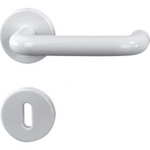 BB-Rosettengarnitur Paula Kunststoff weiß rund Beschläge - Alpertec