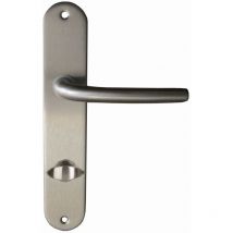 WC-Rosettengarnitur Marina Messing silber rund Beschläge - Alpertec