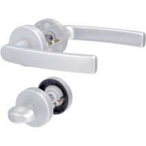 WC-Rosettengarnitur Vanda Aluminium silber rund Beschläge - Alpertec