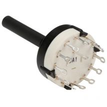 Commutateur rotatif 1 circuit 12 positions - cosses a souder velleman 8404-1