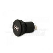 Alpha Elettronica - Alpha electronic usb passthrough socket diÁmetro 22mm negro 64-527/1np