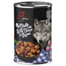 Alpha Spirit - Albóndigas Jabalí Tomillo Alimentación Húmeda para Perros - 12x400gr