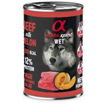 Pâtée pour chien – Bœuf au melon – 400g – Ingrédients – Alpha Spirit