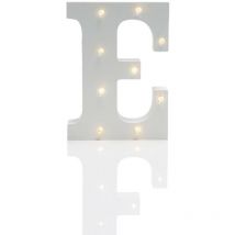 Festive Lights - Alphabet 'e' Marquee Battery Light Up Circus Letter, Warm White LEDs, 16cm