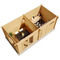 Carlsson - Alpholz Gartenhaus Vönix-40 aus Holz, Gerätehaus mit 40 mm Wandstärke, Garten Holzhaus inkl. Montagematerial, Geräteschuppen Größe: 598 x