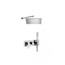 Set doccia monocomando 350 mm in ottone cromato - Alpi