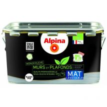 Peinture Murs et Plafonds 0% mat 2.5 litres blanc - ALPINA