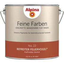 Feine Farbe No 22 2,5 l Kraftvolles Glutrot Befreiter Feuervogel - Alpina