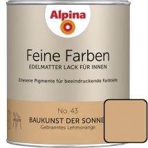 Alpina - Feine Farben Lack No. 43 Baukunst der Sonne lehmorange edelmatt 750 ml Buntlacke