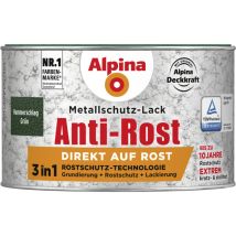 Alpina - Metallschutz-Lack Hammerschlag 300 ml grün Metallack Schutzlack