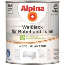 Alpina - Weisslack für Möbel und Türen glänzend 2,0 Ltr.