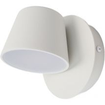 ALPINALUZ Aplique de Pared LED de Aluminio Blanco Diseño Moderno Nórdico con Foco Orientable CRI90 6W 2700K