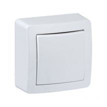 Bouton poussoir 10 A, connexion automatique - Blanc - Alréa - Schneider