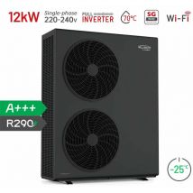 Alsavo R290 12kw - Einphasig 220-240v/50hz/1ph - Luftquellen-wärmepumpe Monoblock - Doppelventilatoren - Inverboost Multifunktionale Ashp 