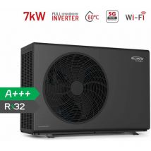 Alsavo R32 Luft-wasser-wärmepumpe (monoblock) In Grau, 7 Kw - Einphasig 220-240v/50hz/1ph - Einfache Ventilatoren - Unauffälligkeit Und Intelligente 