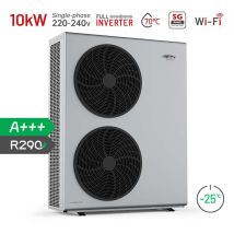 Alsavo Zealux R290 Luft-wasser-wärmepumpe, Monoblock, Grau, 10 Kw - Einphasig 220-240v/50hz/1ph - Doppelventilator - Hocheffizient (cop) - Leiser 