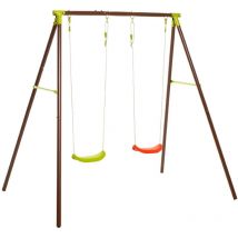 Salmar - Altalena in Metallo 2 Posti Seggiolini Gioco per Bambini da Giardino