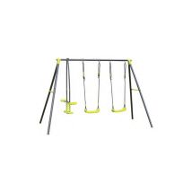 Altalena 2 Posti + Cavalcabile - Baby Swing Set' Dimensioni 256 X 136 X H 180 Cm