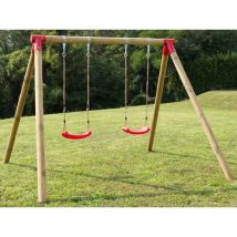 Altalena doppia pali tondi Losa seggiolini compresi