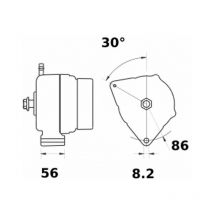 alternateur ia0670 same 14v 70a génératrice clim/chauffage -