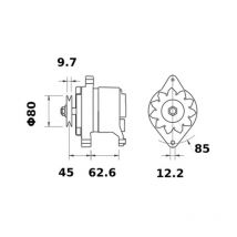 Mahle - alternateur ia0555 fat agri laverda 28v 55a -