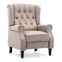 Althorpe Linen Recliner Chair - Pumice