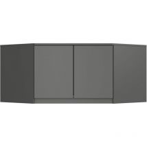 Akord - Altillo para armario S100 Gris Grafito 100 cm 2 puertas 3 estantes 100x50x55 cm