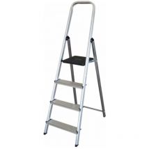 Escalera q-connect de aluminio 4 peldaños 860x462x1470 mm peso maximo 150 kg en-131