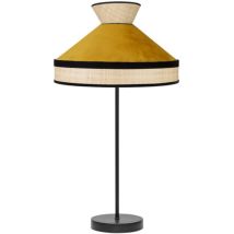 Senko - Lampada da Tavolo Alto Fabrizio 1xe27 Naturale/Tuorlo 61x30x30 Cm