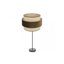 Fabrilamp - Kings hohe Tischleuchte 1xe27 braun/natur-braun 64x30x30 cm