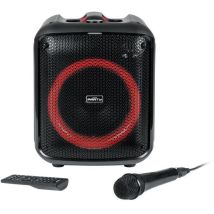 Bigben Partybthpmax - Cassa Luminosa Senza Fili - Bluetooth 5.3 - 200w - Usb, Sd, Aux-in - Microfono Cablato (ideale Per Karaoke)