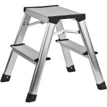 Dema - Alu Klapptritt Haushaltsleiter 2 x 2 Stufen max. 150 kg max. Steighöhe 40,5 cm