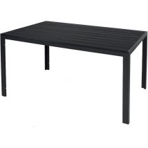 Mojawo - Alu Non Wood Gartentisch anthrazit/schwarz 125x70x74cm-MMC372234