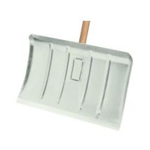 Alu-Schneeschieber 50cm Made in Germany mit Hartholzstiel und Verstärkungsrippen