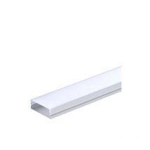 Aluminio Plating End Altura 10mm Diffuser blanco para 2m led Tape