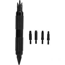 Aluminium Alloy Case Prep Multitool Case Chamfer Deburring Hand Tools Pocket Cleaners Reamers for Reloading Removing Crimps Noir