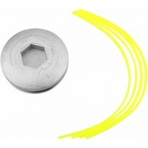 Mumu - Aluminium-Fadenkopf, 4-Faden-Universal-Kantenschneiderkopf, Aluminium-Trimmerkopf
